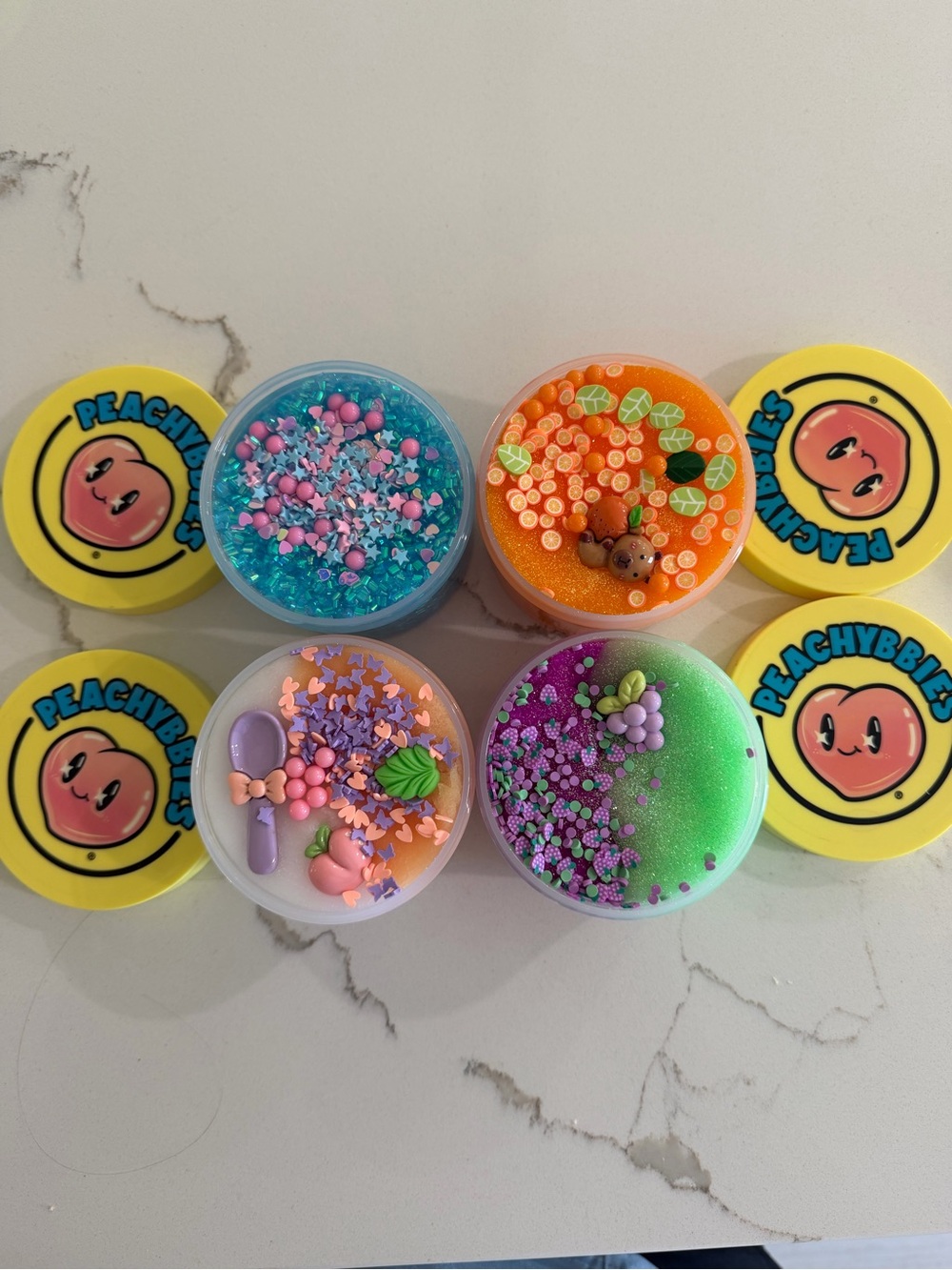 Peachybbies Slime bundle of 4